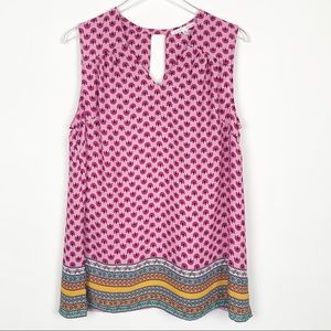 Violet & Claire Floral Print Sleeveless Blouse